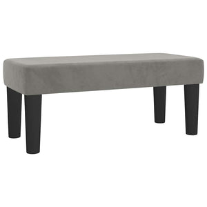 Κρεβάτι Boxspring με Στρώμα Ανοιχτό Γκρι 120x190 εκ. Βελούδινο