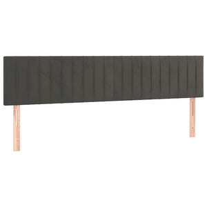 Κρεβάτι Boxspring με Στρώμα Σκούρο Γκρι 120x190 εκ. Βελούδινο