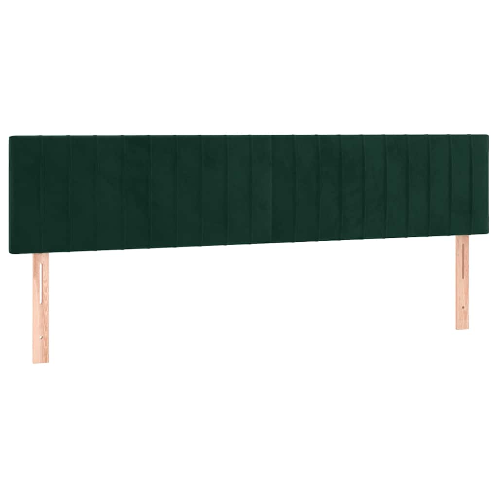 Κρεβάτι Boxspring με Στρώμα Σκούρο Πράσινο 120x190εκ. Βελούδινο
