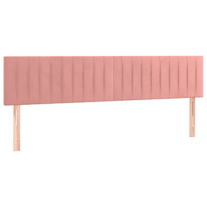 Κρεβάτι Boxspring με Στρώμα Ροζ 120x190 εκ. Βελούδινο