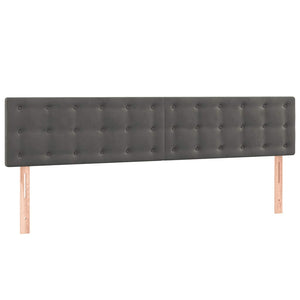 Κρεβάτι Boxspring με Στρώμα Σκούρο Γκρι 120x190 εκ. Βελούδινο