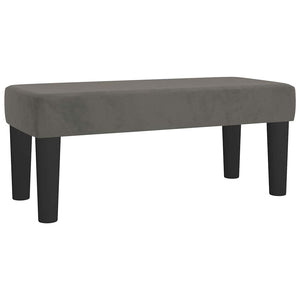 Κρεβάτι Boxspring με Στρώμα Σκούρο Γκρι 120x190 εκ. Βελούδινο