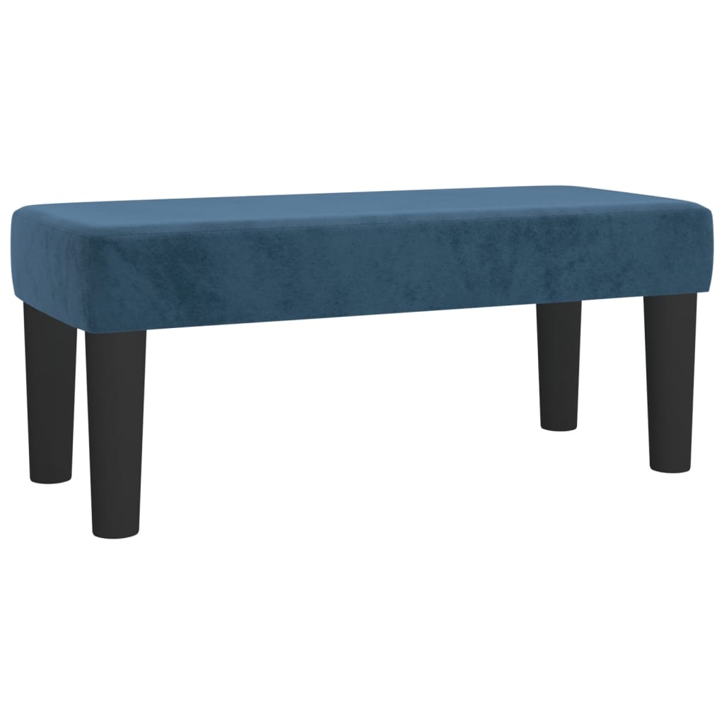 Κρεβάτι Boxspring με Στρώμα Σκούρο Μπλε 120x190 εκ. Βελούδινο