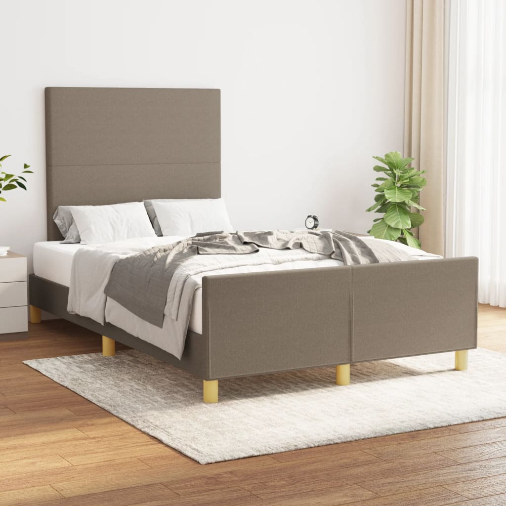 Πλαίσιο Κρεβατιού χωρίς στρώμα Taupe 120x190 εκ. Υφασμάτινο - Pakobazaar