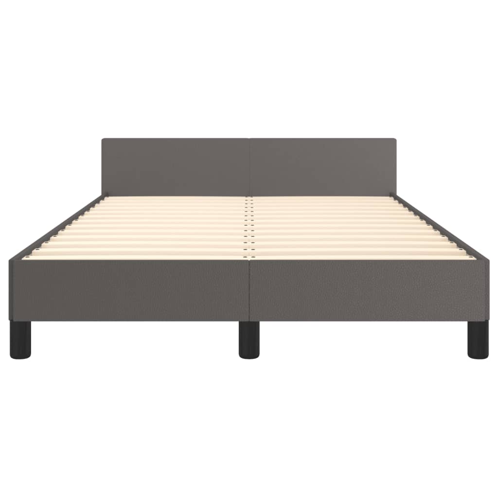 Πλαίσιο Κρεβατιού χωρίς στρώμα Γκρι 120x190 εκ.Συνθ. Δέρμα