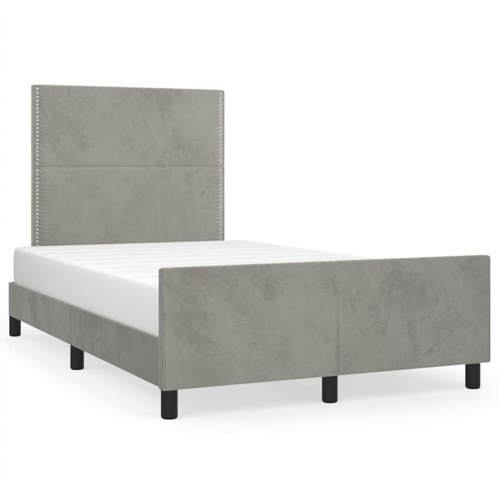 Σκελετός Κρεβατιού Χωρίς Στρώμα Αν. Γκρι 120x190 εκ. Βελούδινο