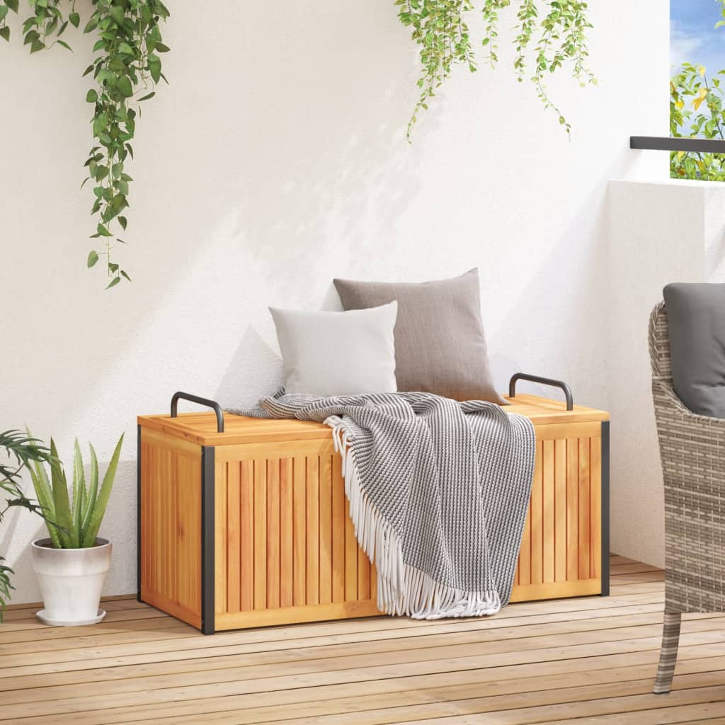Κουτί Μαξιλαριών Εξ. Χώρου 110x45x42/53 εκ. Μασίφ Ακακία/Ατσάλι
