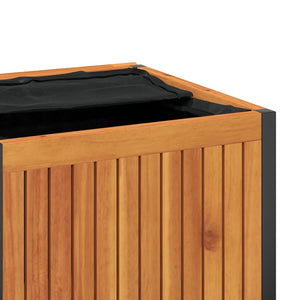 Κουτί Μαξιλαριών Εξ. Χώρου 110x45x42/53 εκ. Μασίφ Ακακία/Ατσάλι