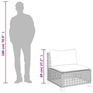 Σαλόνι Κήπου Σετ 7 τεμ. Μπεζ Συνθετικό Ρατάν με Μαξιλάρια