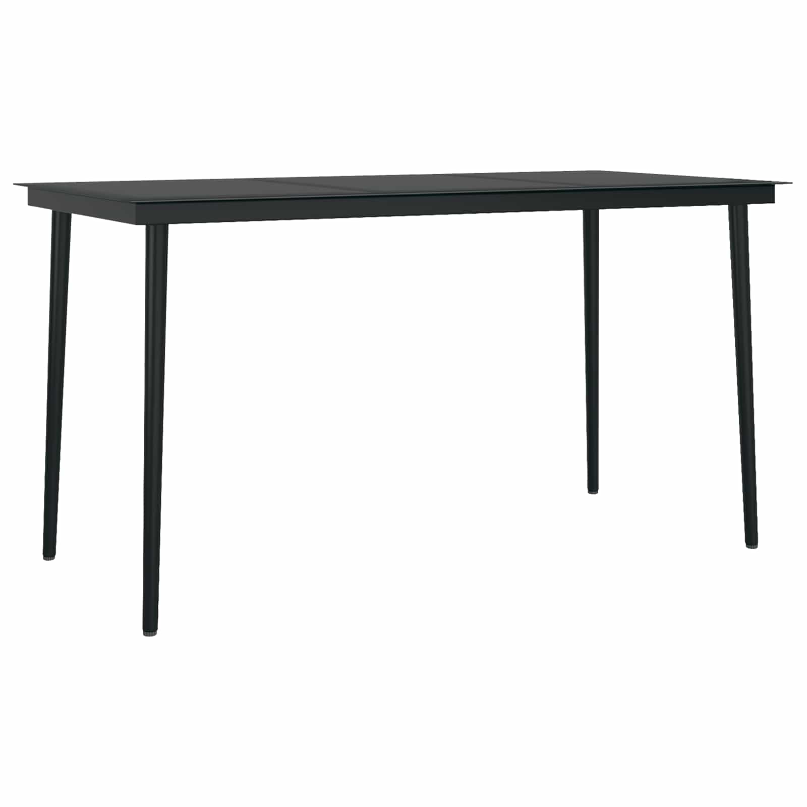 Σέτ φαγητού για κήπο με μαξιλάρι 5 pcs Μαύρο συνθετικό ρατάν