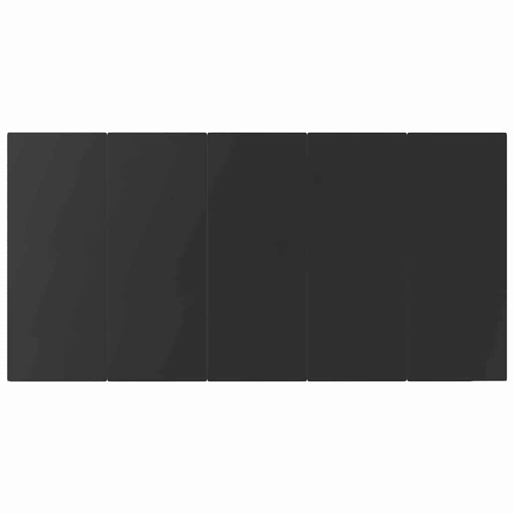 Σέτ φαγητού για κήπο με μαξιλάρι 7 pcs Μαύρο συνθετικό ρατάν