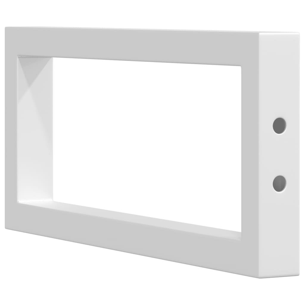 Βραχίονες Ραφιών για Νιπτήρα Ορθ. 2 Τεμ. Λευκοί Χάλυβας