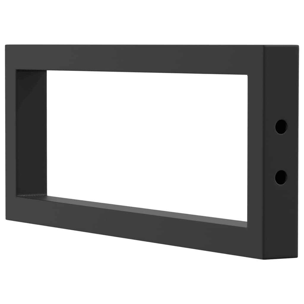 Βραχίονες Ραφιών για Νιπτήρα Ορθ. 2 Τεμ. Μαύρο Χάλυβας