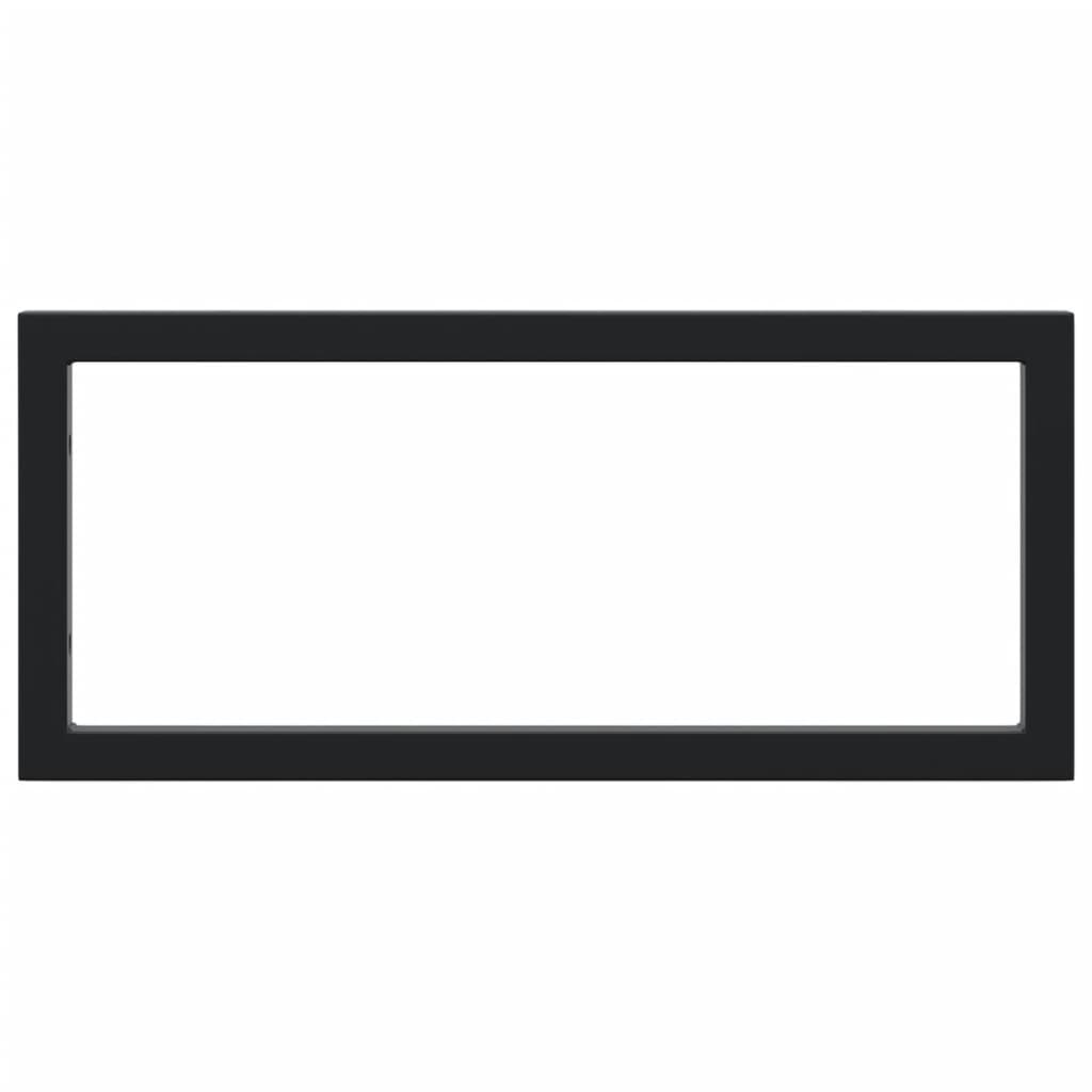 Βραχίονες Ραφιών για Νιπτήρα Ορθ. 2 Τεμ. Μαύρο Χάλυβας