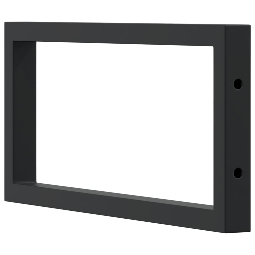 Βραχίονες Ραφιών για Νιπτήρα Ορθ. 2 Τεμ. Μαύρο Χάλυβας