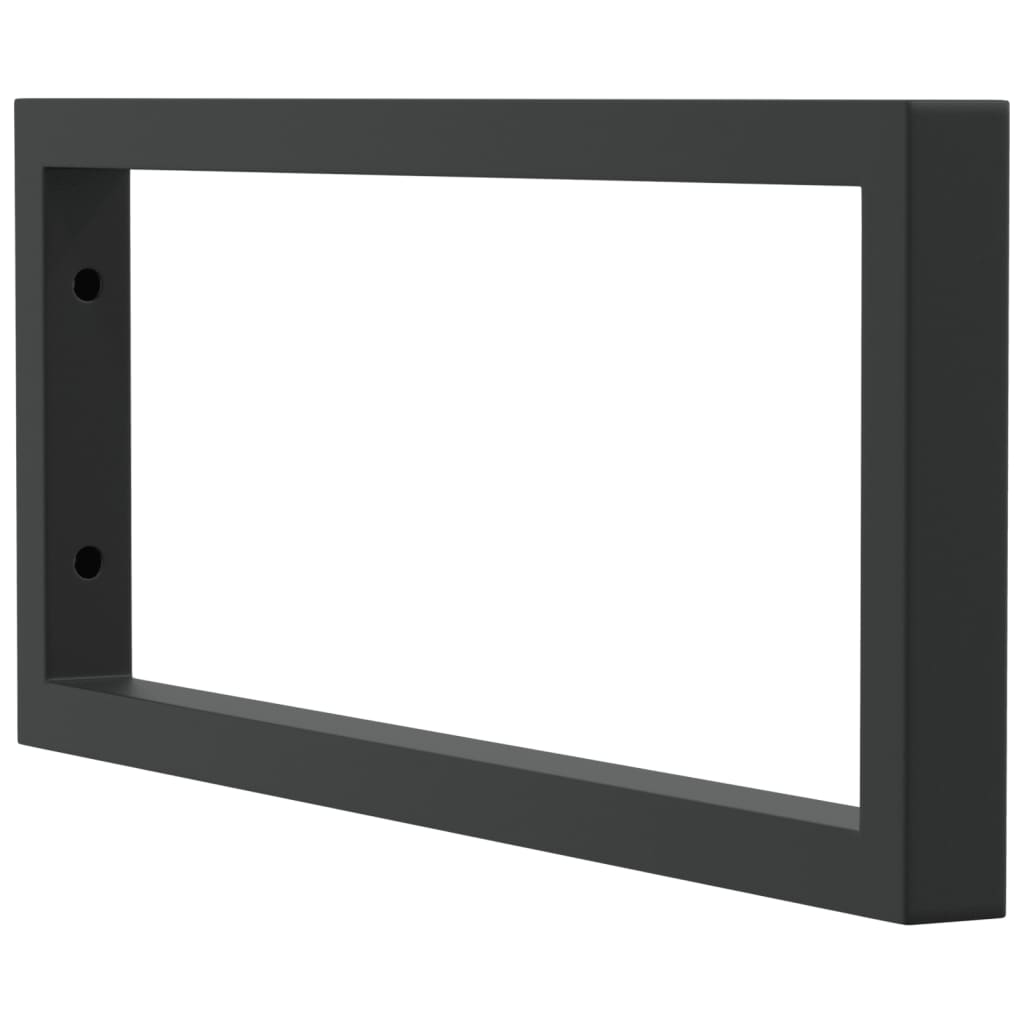 Βραχίονες Ραφιών για Νιπτήρα Ορθ. 2 Τεμ. Μαύρο Χάλυβας