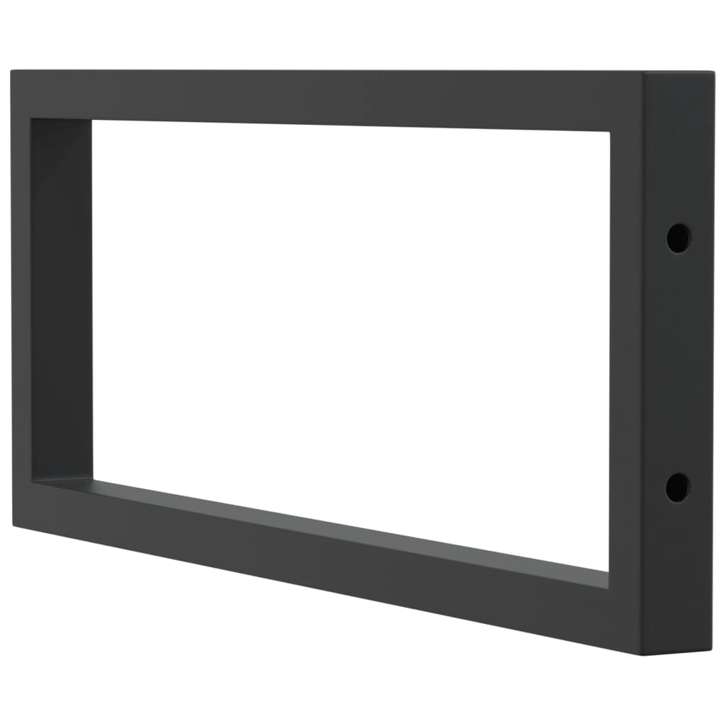 Βραχίονες Ραφιών για Νιπτήρα Ορθ. 2 Τεμ. Μαύρο Χάλυβας