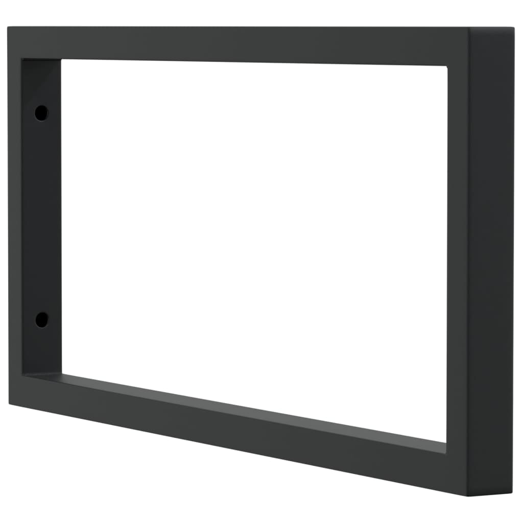 Βραχίονες Ραφιών για Νιπτήρα Ορθ. 2 Τεμ. Μαύρο Χάλυβας - Pakobazaar