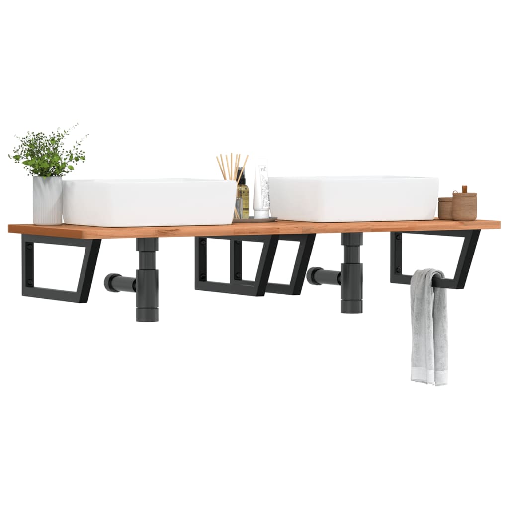 Βραχίονες Ραφιών για Νιπτήρα Ορθ. 2 Τεμ. Μαύρο Τρίγωνο Χάλυβας