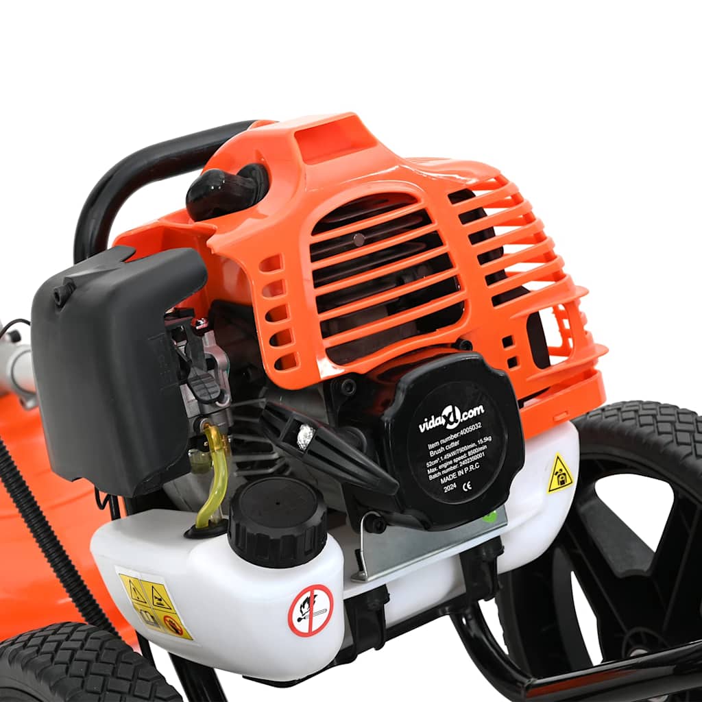 Θαμνοκοπτικό με Ρόδες Πορτοκαλί 52 cc 1,45 kW - Pakobazaar