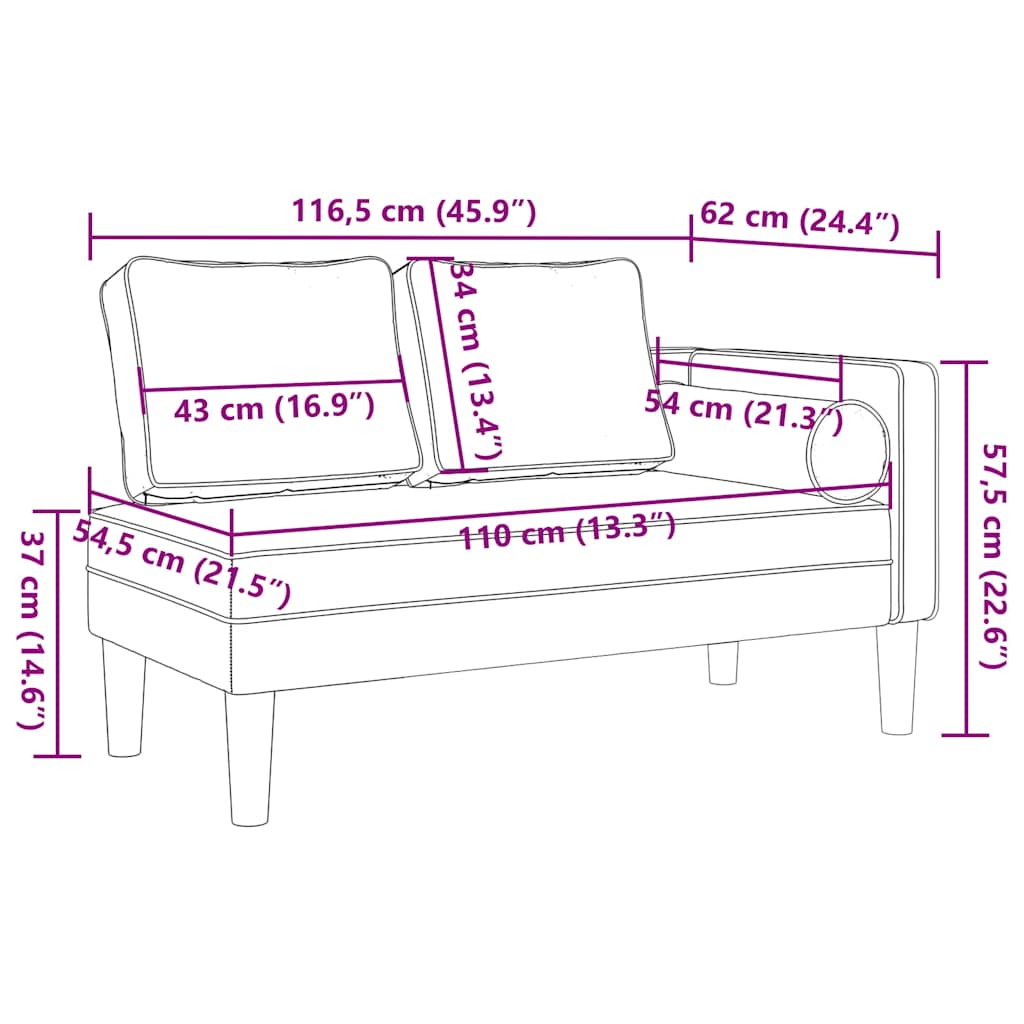Ανάκλιντρο Σκούρο Μπορντό Υφασμάτινο με Βελούδινο