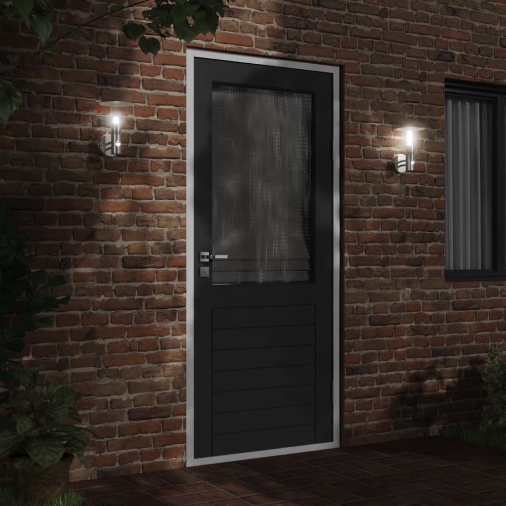 Φωτιστικά Τοίχου Εξ. Χώρου με Αισθητ. 2 τεμ. Ασημί Ανοξ. Ατσάλι