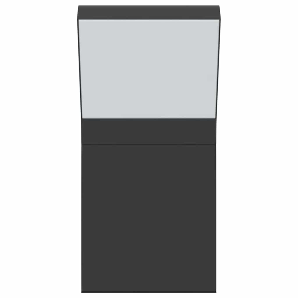 Φωτιστικά Εξ. Χώρου LED 2 Τεμ. Μαύρα από Χυτό Αλουμίνιο