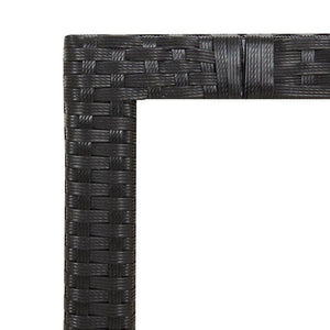 Σετ Τραπεζαρίας Κήπου 9 τεμ Μαύρο από Συνθ. Ρατάν με Μαξιλάρια