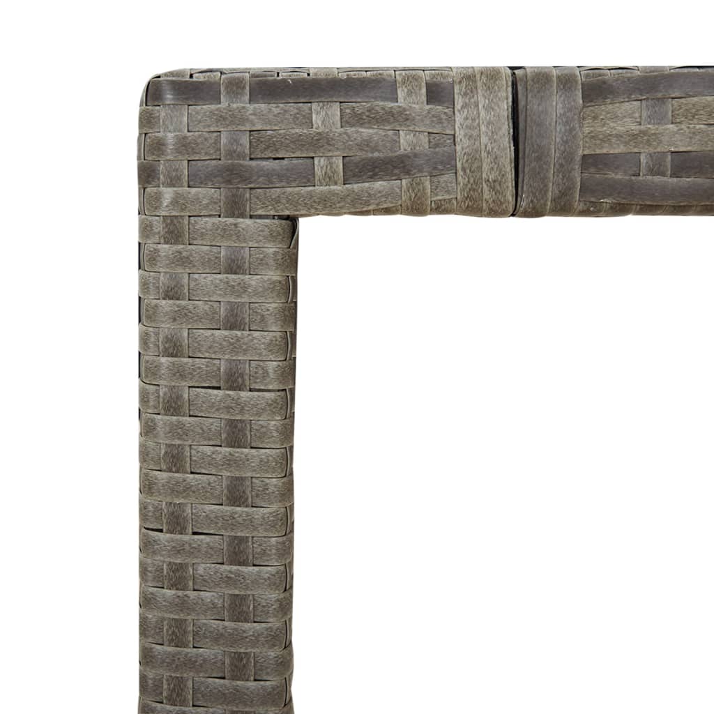 Σετ Επίπλων Bistro Κήπου 9 τεμ. Γκρι Συνθετ. Ρατάν με Μαξιλάρια