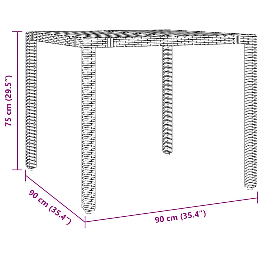 Σετ Επίπλων Bistro Κήπου 5 τεμ Μαύρο Συνθετ. Ρατάν με Μαξιλάρια