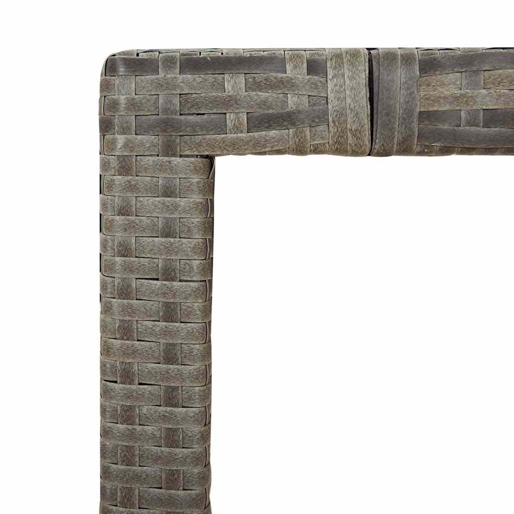 Σετ Επίπλων Bistro Κήπου 7 τεμ. Γκρι Συνθετ. Ρατάν με Μαξιλάρια