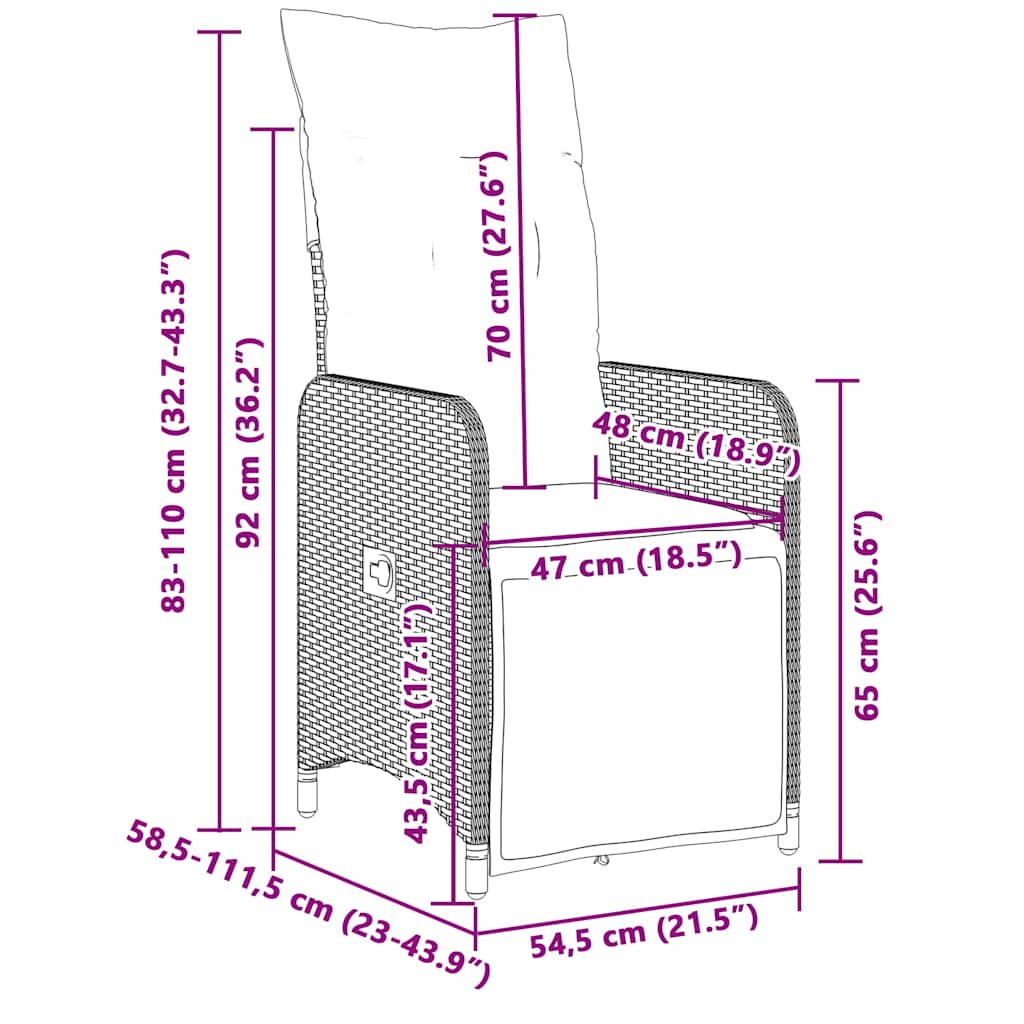 Σετ Επίπλων Bistro Κήπου 11τεμ. Μπεζ Συνθετ. Ρατάν με Μαξιλάρια