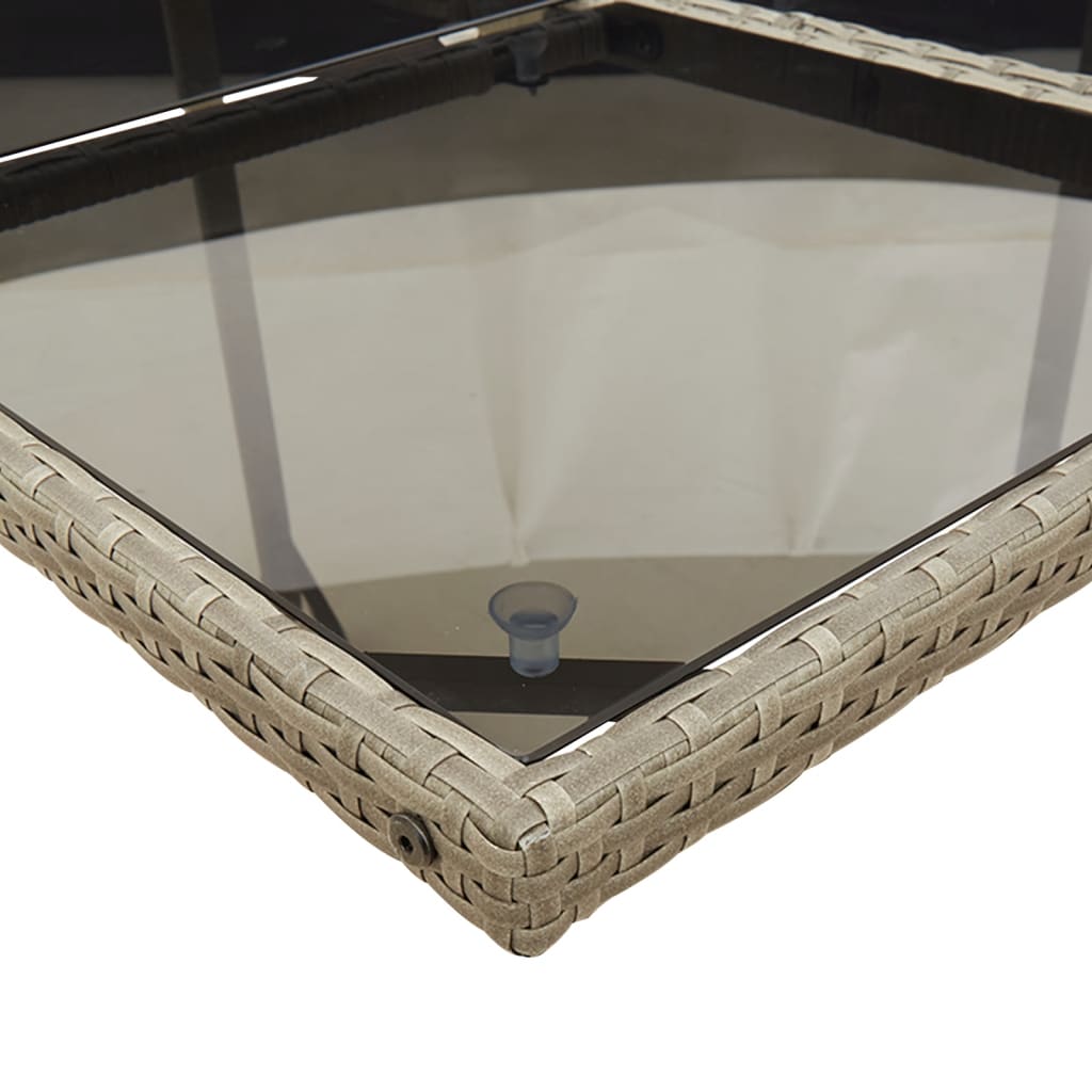 Σετ Τραπεζαρίας Κήπου 5 τεμ. Γκρι Συνθ. Ρατάν με Μαξιλάρια