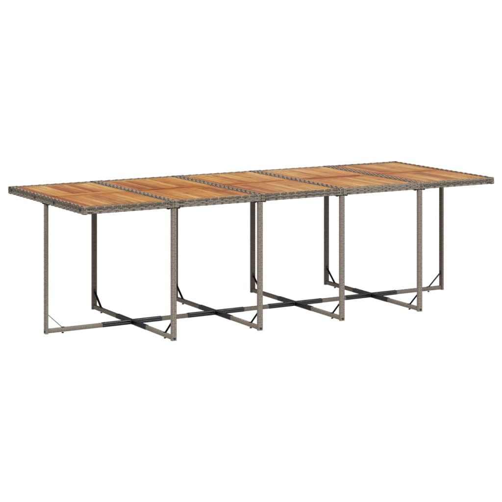 Σετ Τραπεζαρίας Κήπου 11 Τεμαχίων Γκρι Συνθ. Ρατάν με Μαξιλάρια