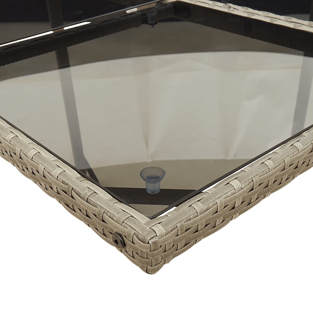 Τραπεζαρία Κήπου 13 Τεμαχίων Γκρι Συνθετικό Ρατάν με Μαξιλάρια