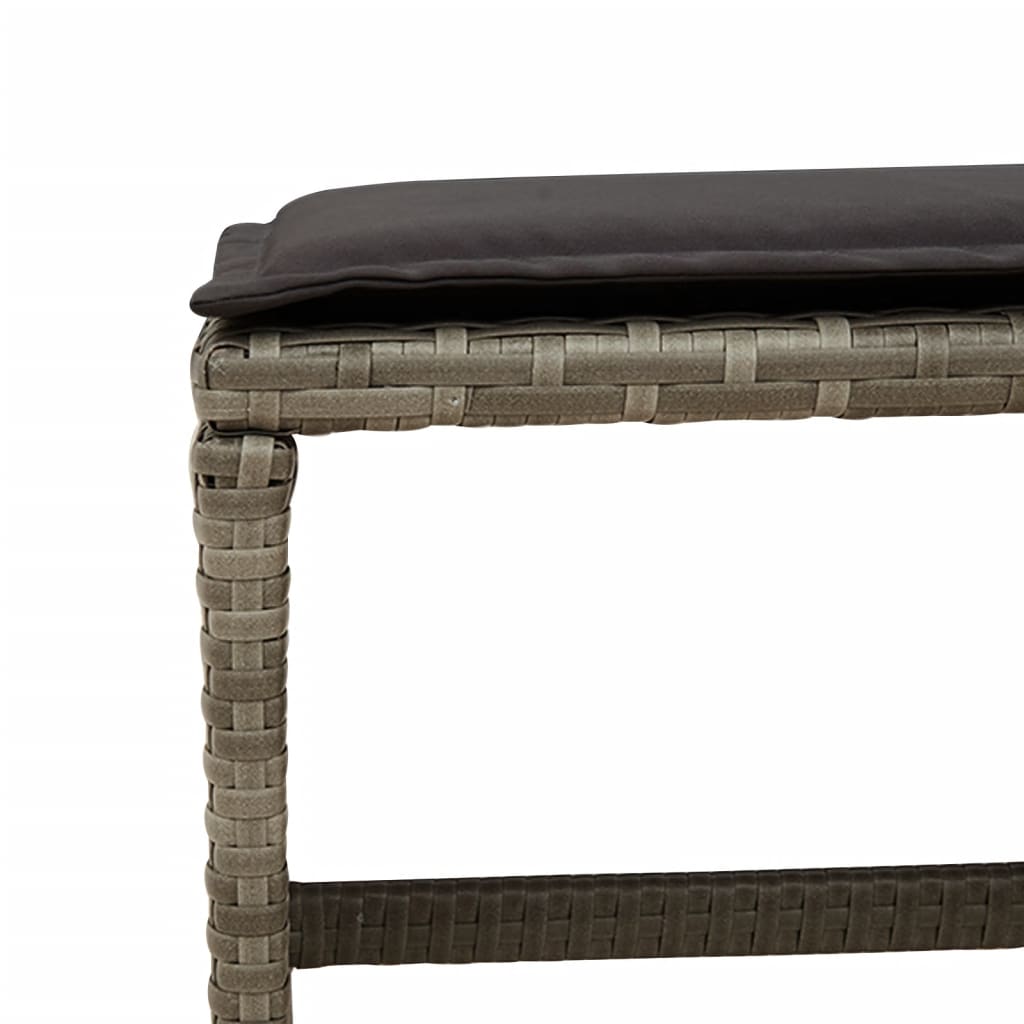 Σετ Τραπεζαρίας Κήπου 11 Τεμαχίων Γκρι Συνθ. Ρατάν με Μαξιλάρια