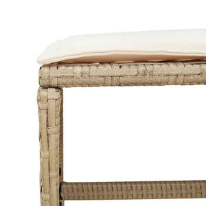 Σετ Τραπεζαρίας Κήπου 13 τεμ. Μπεζ Συνθ. Ρατάν με Μαξιλάρια