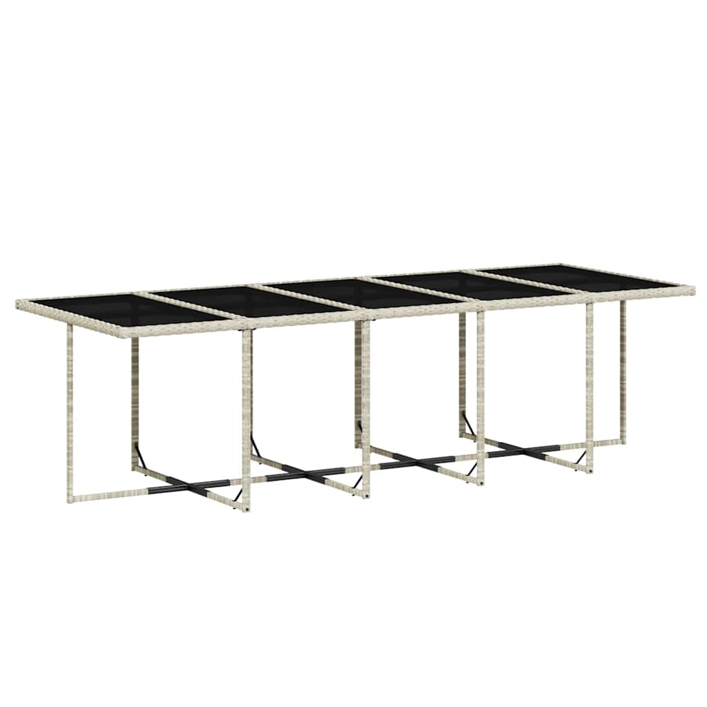 Σετ Τραπεζαρίας Κήπου 15 τεμ. Αν. Γκρι Συνθ. Ρατάν με Μαξιλάρια