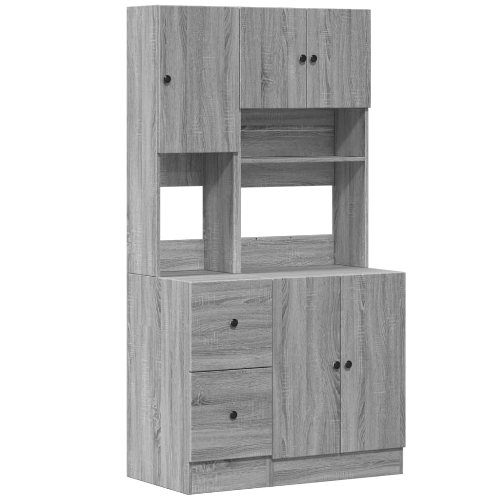 Ντουλάπι Κουζίνας Γκρι sonoma 95x50x180 εκ. Επεξεργ. Ξύλο - Pakobazaar