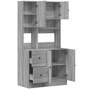 Ντουλάπι Κουζίνας Γκρι sonoma 95x50x180 εκ. Επεξεργ. Ξύλο - Pakobazaar