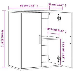 Βοηθητικά Ντουλάπια 2 τεμ. Sonoma Δρυς 60x31x70 εκ. Επεξ. Ξύλο