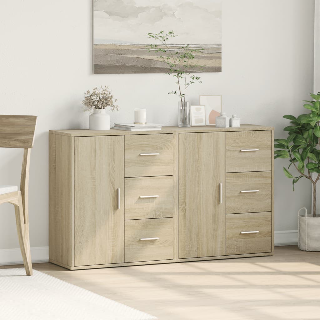 Βοηθητικά Ντουλάπια 2 τεμ. Sonoma Δρυς 60x31x70 εκ. Επεξ. Ξύλο - Pakobazaar