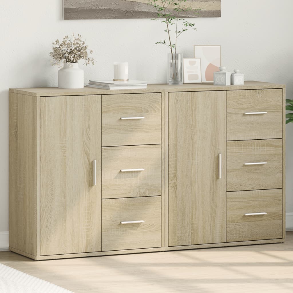 Βοηθητικά Ντουλάπια 2 τεμ. Sonoma Δρυς 60x31x70 εκ. Επεξ. Ξύλο - Pakobazaar