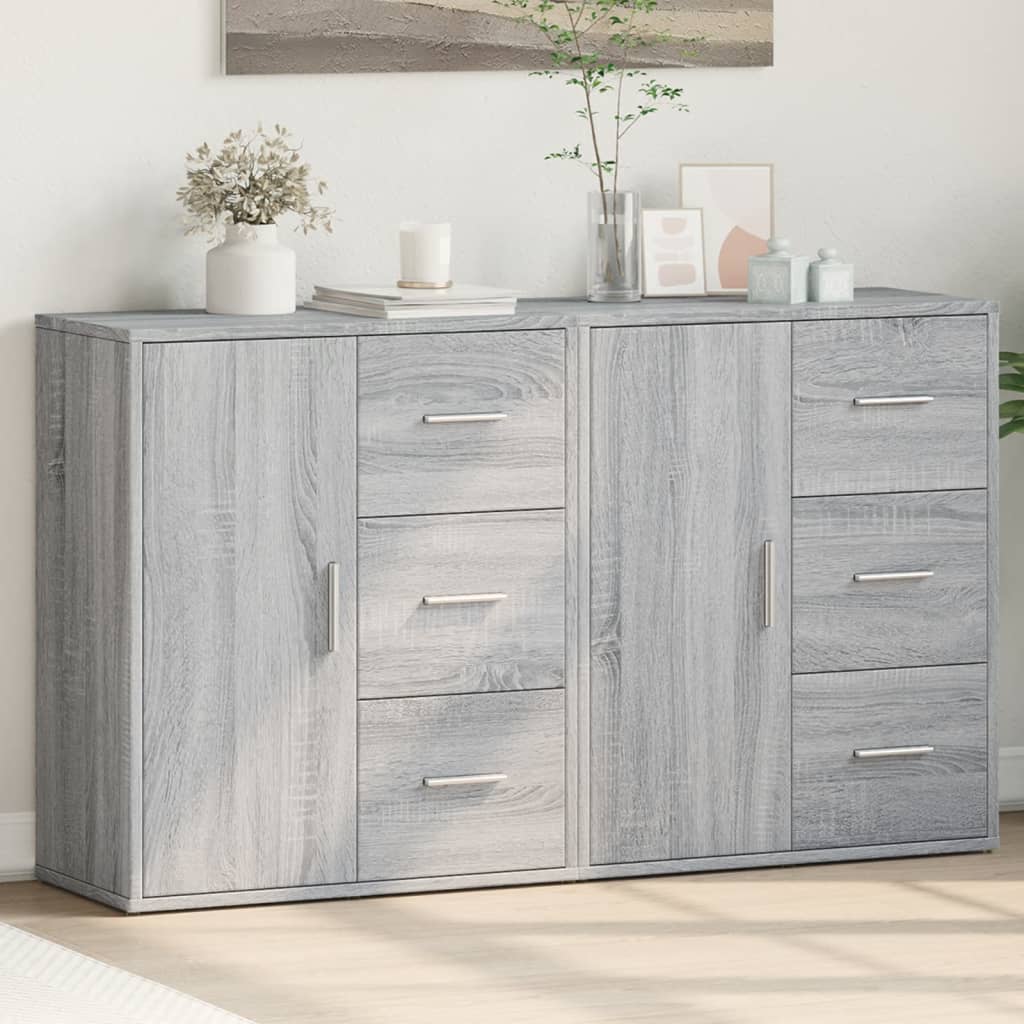 Βοηθητικά Ντουλάπια 2 τεμ. Γκρι Sonoma 60x31x70 εκ. Επεξ. Ξύλο