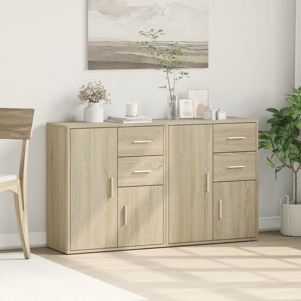 Βοηθητικά Ντουλάπια 2 τεμ. Sonoma Δρυς 60x31x70 εκ. Επεξ. Ξύλο - Pakobazaar