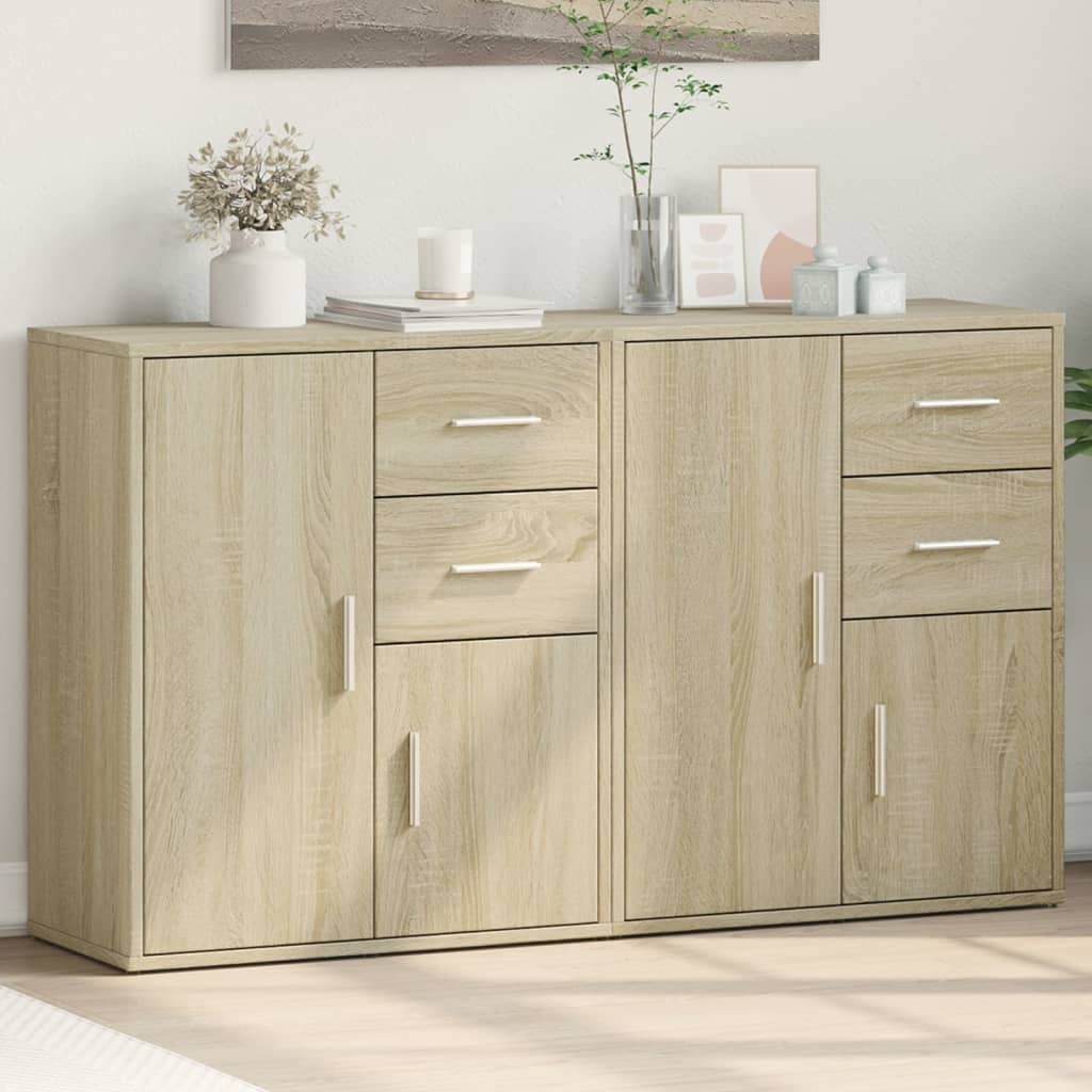 Βοηθητικά Ντουλάπια 2 τεμ. Sonoma Δρυς 60x31x70 εκ. Επεξ. Ξύλο - Pakobazaar