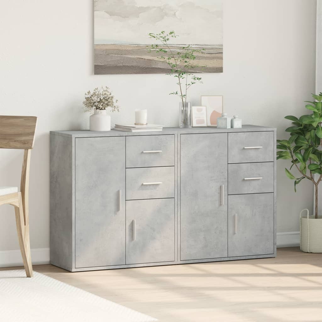 Βοηθητικά Ντουλάπια 2 τεμ. Γκρι Σκυρ. 60x31x70εκ Επεξεργ. Ξύλο - Pakobazaar