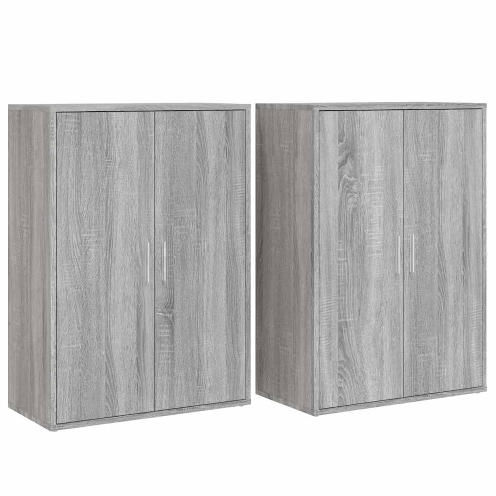 Βοηθητικά Ντουλάπια 2 τεμ. Γκρι Sonoma 60x31x84 εκ. Επεξ. Ξύλο