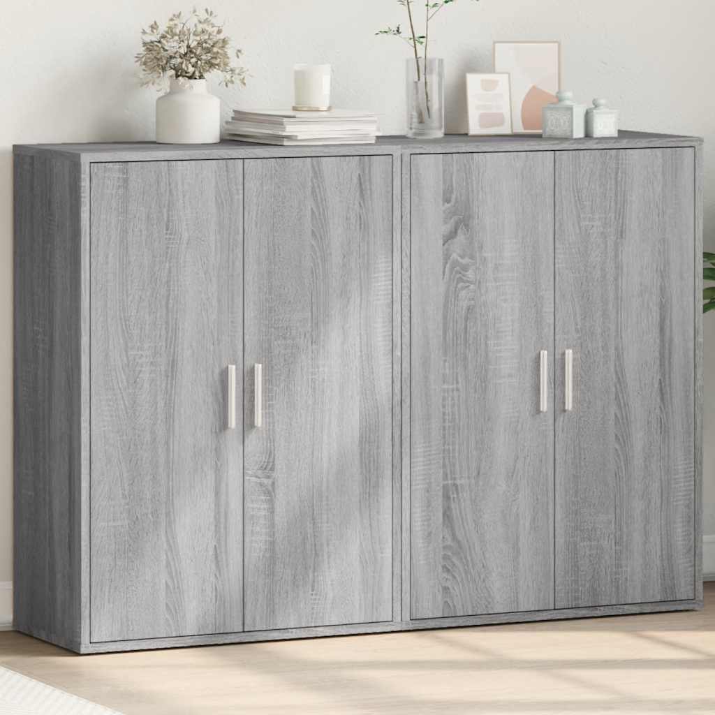 Βοηθητικά Ντουλάπια 2 τεμ. Γκρι Sonoma 60x31x84 εκ. Επεξ. Ξύλο