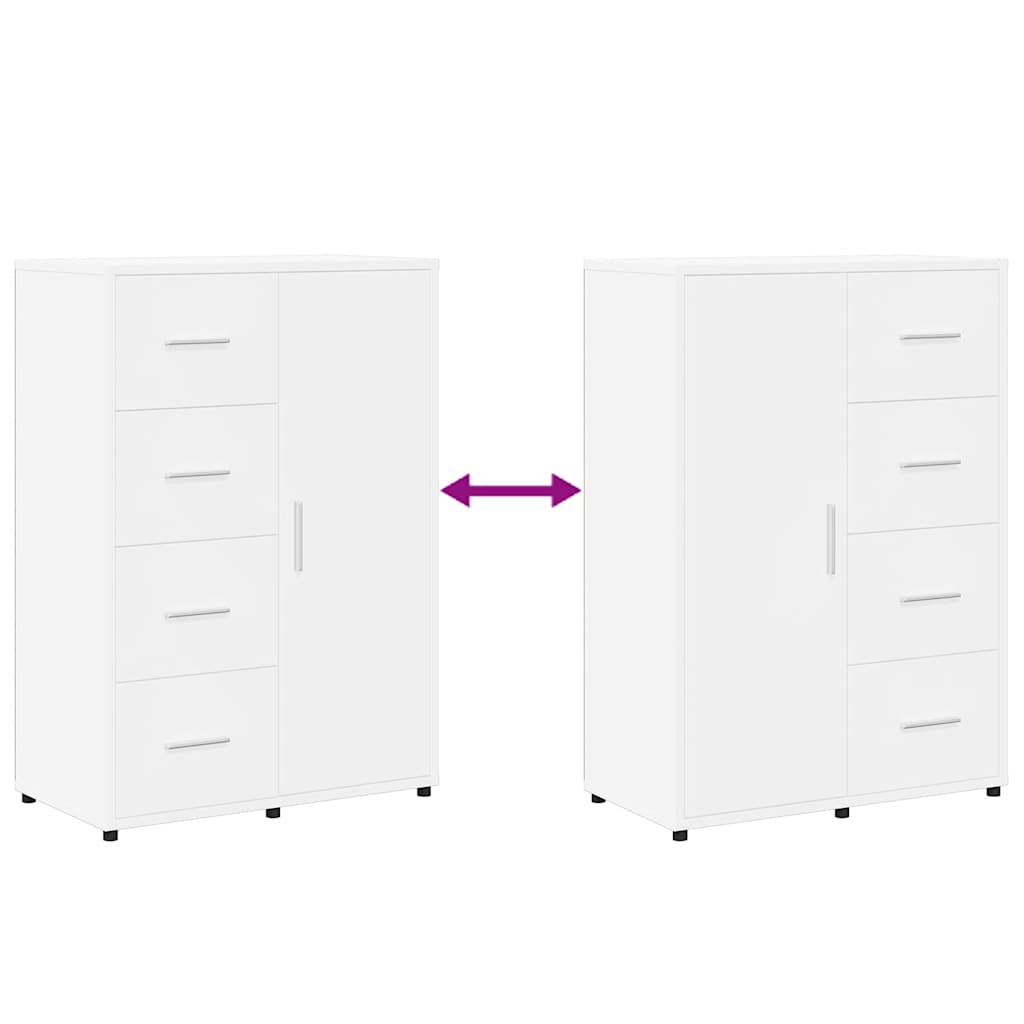 Βοηθητικά Ντουλάπια 2 τεμ. Λευκό 60x31x84 εκ. Επεξεργ. Ξύλο - Pakobazaar